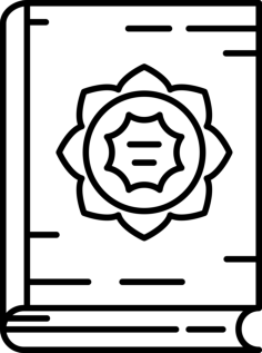 Quran Book Editable Svg Line Art, Free Vectors File